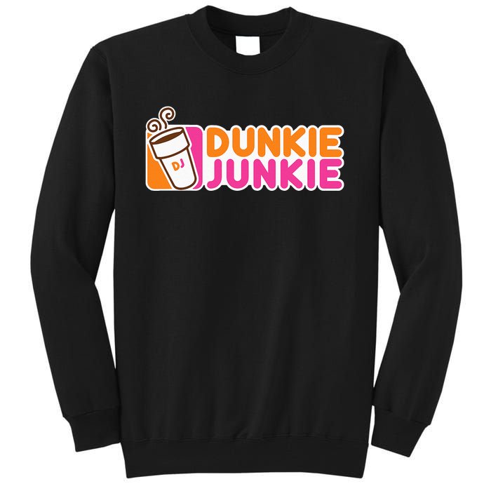 Dunkie Junkie Funny Coffee Lover Gift Tall Sweatshirt