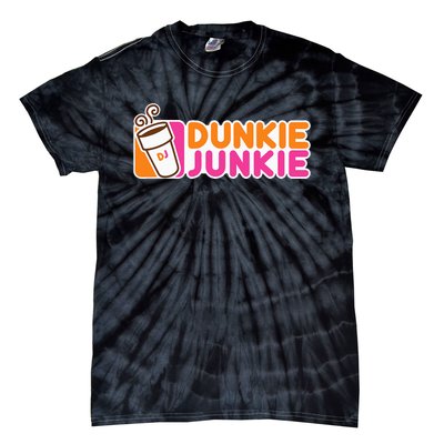 Dunkie Junkie Funny Coffee Lover Gift Tie-Dye T-Shirt