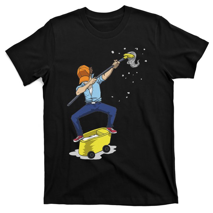 Dabbing Janitor Funny Dancing Gift For Custodian T-Shirt