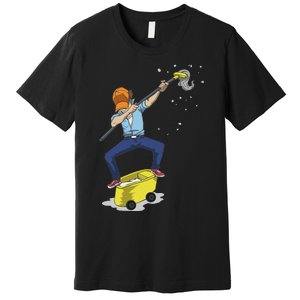 Dabbing Janitor Funny Dancing Gift For Custodian Premium T-Shirt