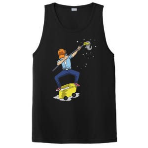 Dabbing Janitor Funny Dancing Gift For Custodian PosiCharge Competitor Tank