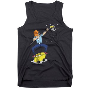 Dabbing Janitor Funny Dancing Gift For Custodian Tank Top