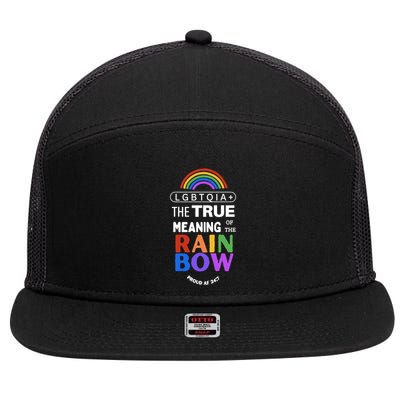 Dr. Jebra Faushay Lgbtqia+ The True Meaning Of The Rain Bow 7 Panel Mesh Trucker Snapback Hat