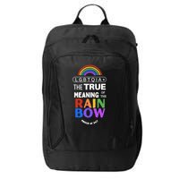 Dr. Jebra Faushay Lgbtqia+ The True Meaning Of The Rain Bow City Backpack