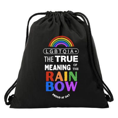 Dr. Jebra Faushay Lgbtqia+ The True Meaning Of The Rain Bow Drawstring Bag