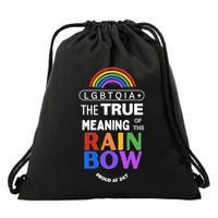 Dr. Jebra Faushay Lgbtqia+ The True Meaning Of The Rain Bow Drawstring Bag