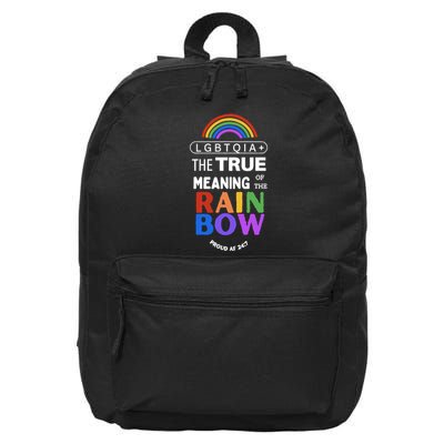 Dr. Jebra Faushay Lgbtqia+ The True Meaning Of The Rain Bow 16 in Basic Backpack