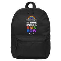 Dr. Jebra Faushay Lgbtqia+ The True Meaning Of The Rain Bow 16 in Basic Backpack
