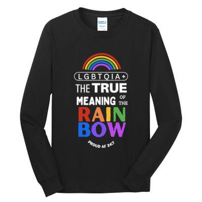 Dr. Jebra Faushay Lgbtqia+ The True Meaning Of The Rain Bow Tall Long Sleeve T-Shirt