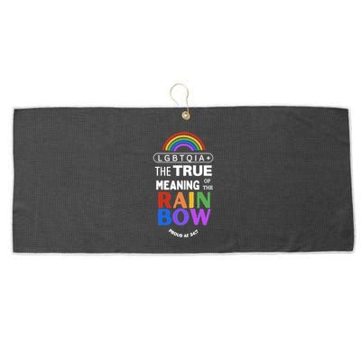 Dr. Jebra Faushay Lgbtqia+ The True Meaning Of The Rain Bow Large Microfiber Waffle Golf Towel