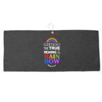 Dr. Jebra Faushay Lgbtqia+ The True Meaning Of The Rain Bow Large Microfiber Waffle Golf Towel