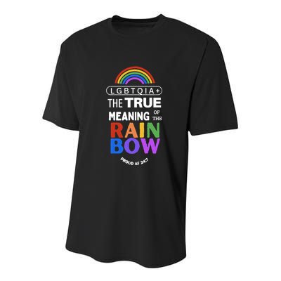 Dr. Jebra Faushay Lgbtqia+ The True Meaning Of The Rain Bow Youth Performance Sprint T-Shirt