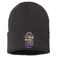 Dr. Jebra Faushay Lgbtqia+ The True Meaning Of The Rain Bow Sustainable Knit Beanie