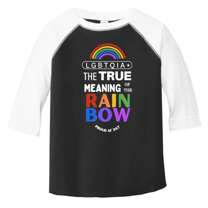 Dr. Jebra Faushay Lgbtqia+ The True Meaning Of The Rain Bow Toddler Fine Jersey T-Shirt