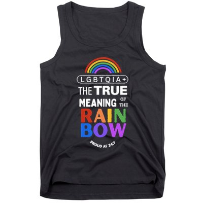 Dr. Jebra Faushay Lgbtqia+ The True Meaning Of The Rain Bow Tank Top