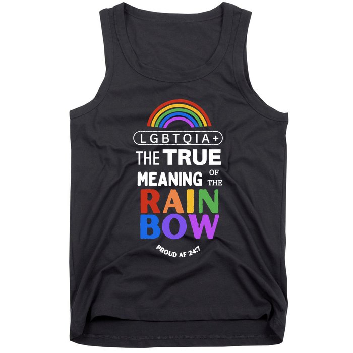Dr. Jebra Faushay Lgbtqia+ The True Meaning Of The Rain Bow Tank Top