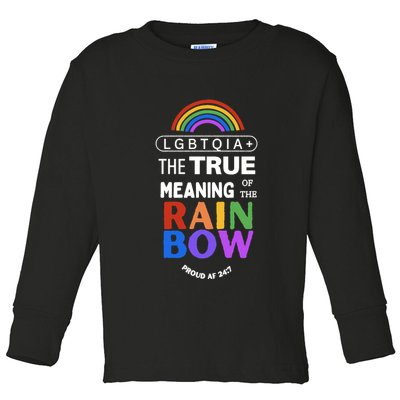 Dr. Jebra Faushay Lgbtqia+ The True Meaning Of The Rain Bow Toddler Long Sleeve Shirt