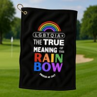 Dr. Jebra Faushay Lgbtqia+ The True Meaning Of The Rain Bow Golf Towel