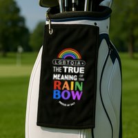Dr. Jebra Faushay Lgbtqia+ The True Meaning Of The Rain Bow Golf Towel