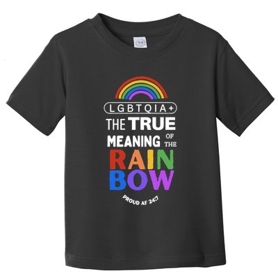 Dr. Jebra Faushay Lgbtqia+ The True Meaning Of The Rain Bow Toddler T-Shirt