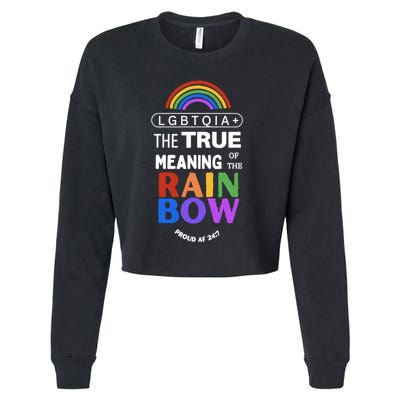 Dr. Jebra Faushay Lgbtqia+ The True Meaning Of The Rain Bow Cropped Pullover Crew