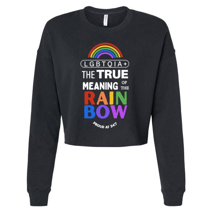 Dr. Jebra Faushay Lgbtqia+ The True Meaning Of The Rain Bow Cropped Pullover Crew