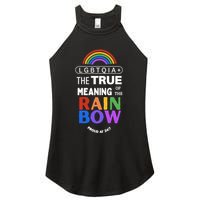 Dr. Jebra Faushay Lgbtqia+ The True Meaning Of The Rain Bow Women's Perfect Tri Rocker Tank