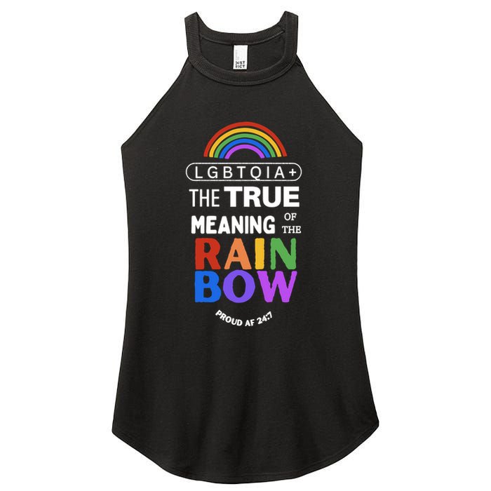 Dr. Jebra Faushay Lgbtqia+ The True Meaning Of The Rain Bow Women's Perfect Tri Rocker Tank