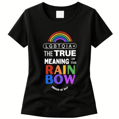 Dr. Jebra Faushay Lgbtqia+ The True Meaning Of The Rain Bow Womens T-Shirt