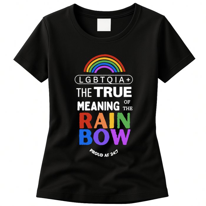 Dr. Jebra Faushay Lgbtqia+ The True Meaning Of The Rain Bow Womens T-Shirt