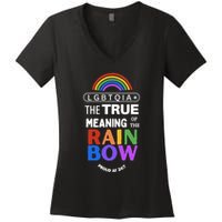 Dr. Jebra Faushay Lgbtqia+ The True Meaning Of The Rain Bow Women's V-Neck T-Shirt