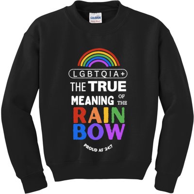Dr. Jebra Faushay Lgbtqia+ The True Meaning Of The Rain Bow Kids Sweatshirt
