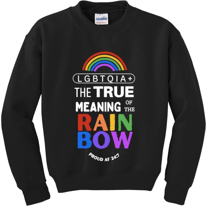 Dr. Jebra Faushay Lgbtqia+ The True Meaning Of The Rain Bow Kids Sweatshirt