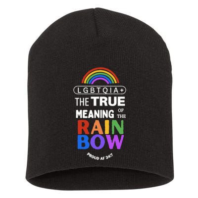 Dr. Jebra Faushay Lgbtqia+ The True Meaning Of The Rain Bow Short Acrylic Beanie