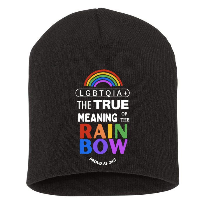 Dr. Jebra Faushay Lgbtqia+ The True Meaning Of The Rain Bow Short Acrylic Beanie
