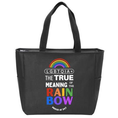 Dr. Jebra Faushay Lgbtqia+ The True Meaning Of The Rain Bow Zip Tote Bag
