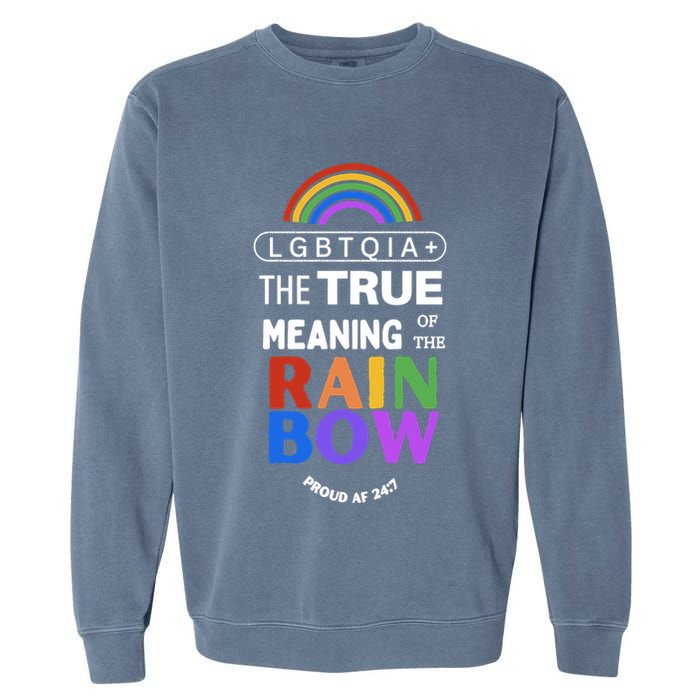 Dr. Jebra Faushay Lgbtqia+ The True Meaning Of The Rain Bow Garment-Dyed Sweatshirt