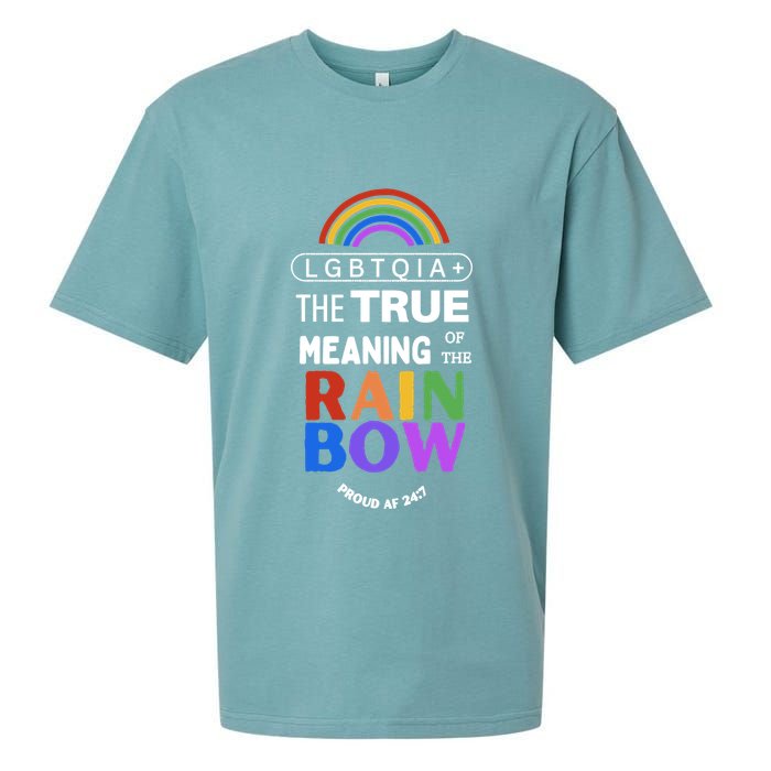 Dr. Jebra Faushay Lgbtqia+ The True Meaning Of The Rain Bow Sueded Cloud Jersey T-Shirt