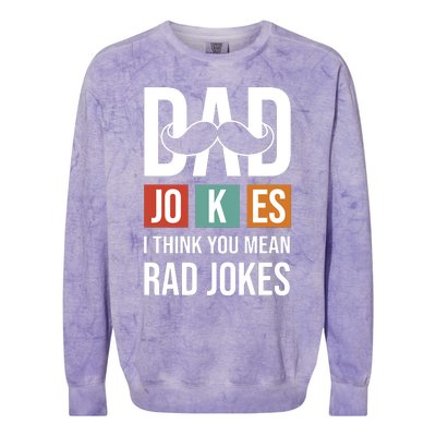 Dad Jokes Funny Father T Colorblast Crewneck Sweatshirt