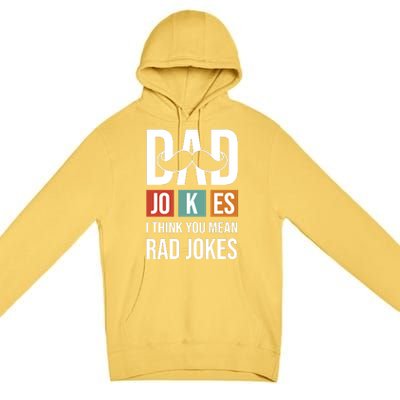 Dad Jokes Funny Father T Premium Pullover Hoodie