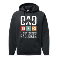 Dad Jokes Funny Father T Performance Fleece Hoodie