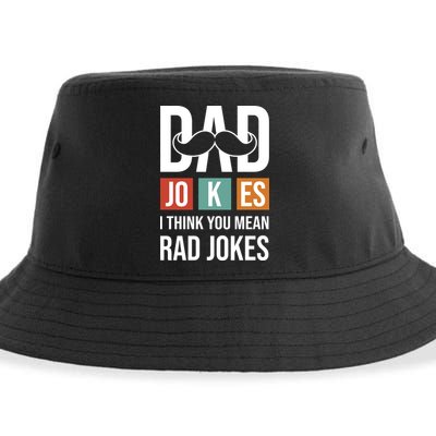 Dad Jokes Funny Father T Sustainable Bucket Hat