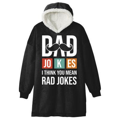 Dad Jokes Funny Father T Hooded Wearable Blanket
