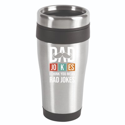 Dad Jokes Funny Father T 16oz Travel Tumbler