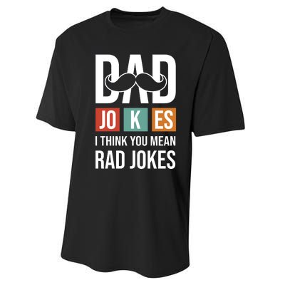 Dad Jokes Funny Father T Performance Sprint T-Shirt