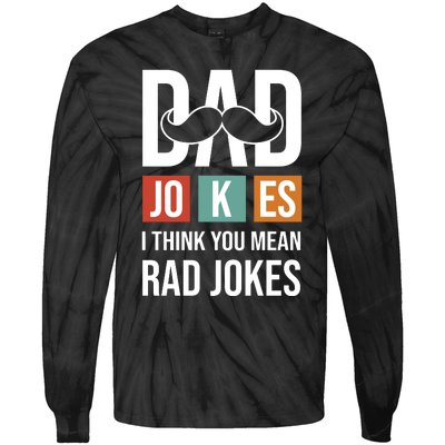 Dad Jokes Funny Father T Tie-Dye Long Sleeve Shirt