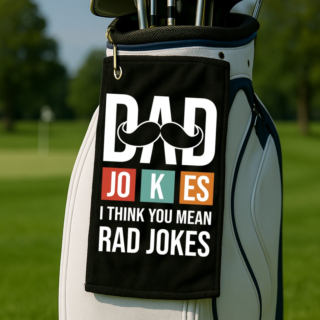 Dad Jokes Funny Father T Golf Towel
