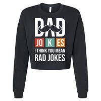 Dad Jokes Funny Father T Cropped Pullover Crew