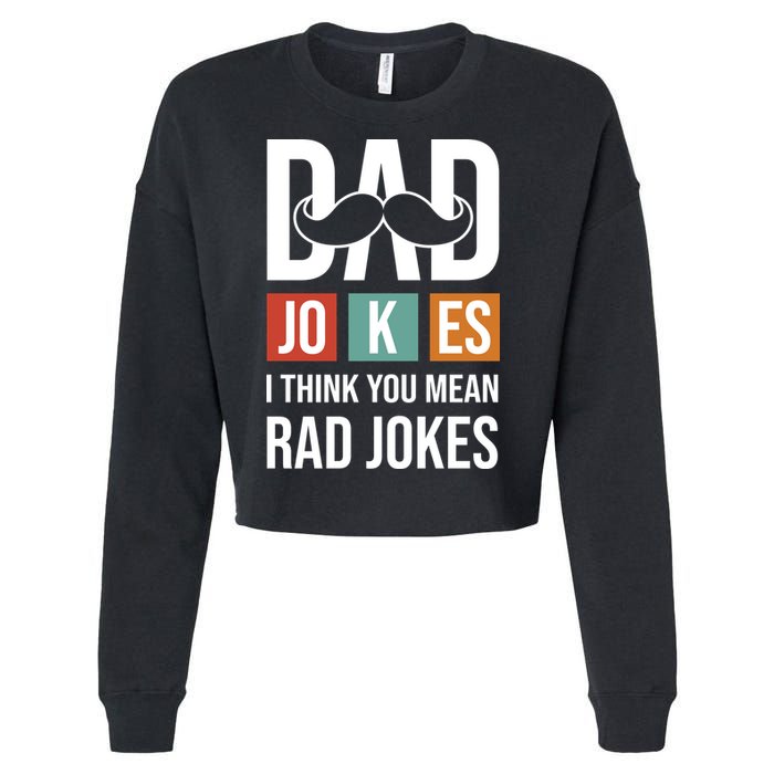 Dad Jokes Funny Father T Cropped Pullover Crew
