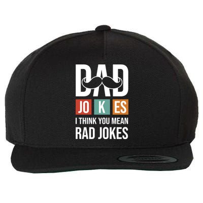 Dad Jokes Funny Father T Wool Snapback Cap